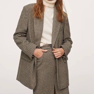 Mango Houndstooth suit blazer